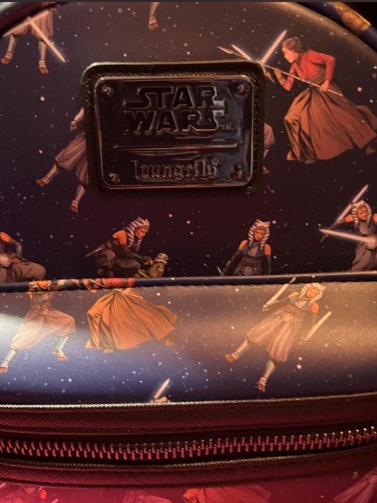 Loungefly Star Wars Ahsoka Mini Backpack - Navy & Purple Galaxy Print main image 4